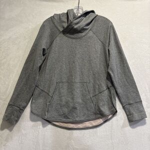 Lululemon Time Out Hoodie Heathered Bleached Coral Grey Women's Size 10 Stretch